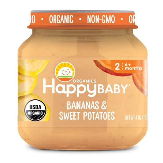 Happy Baby Organics Stage 2 Baby Food - Bananas & Sweet Potatoes