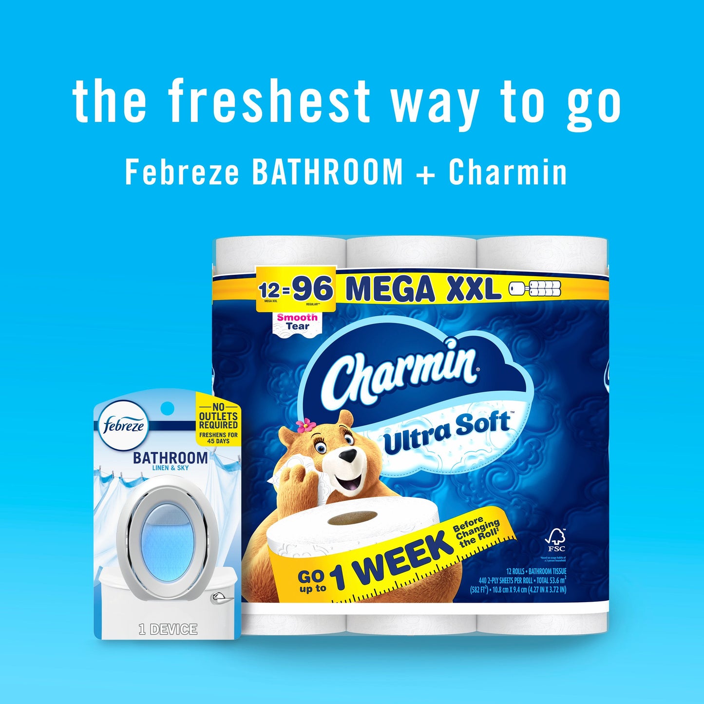 Febreze Bathroom Air Freshner - Linen & Sky
