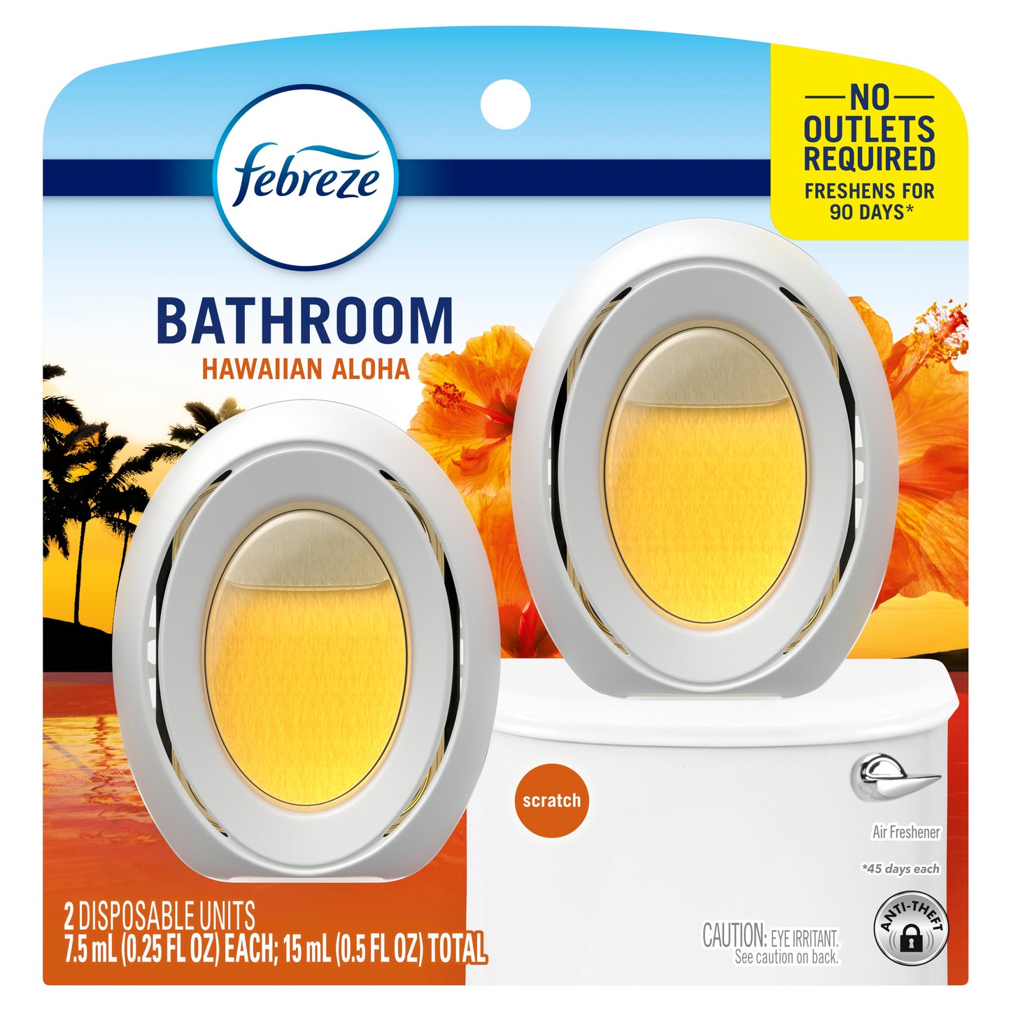 Febreze Febreze Bathroom Air Freshener, Odor-Fighting - Hawaiian Aloha Scent