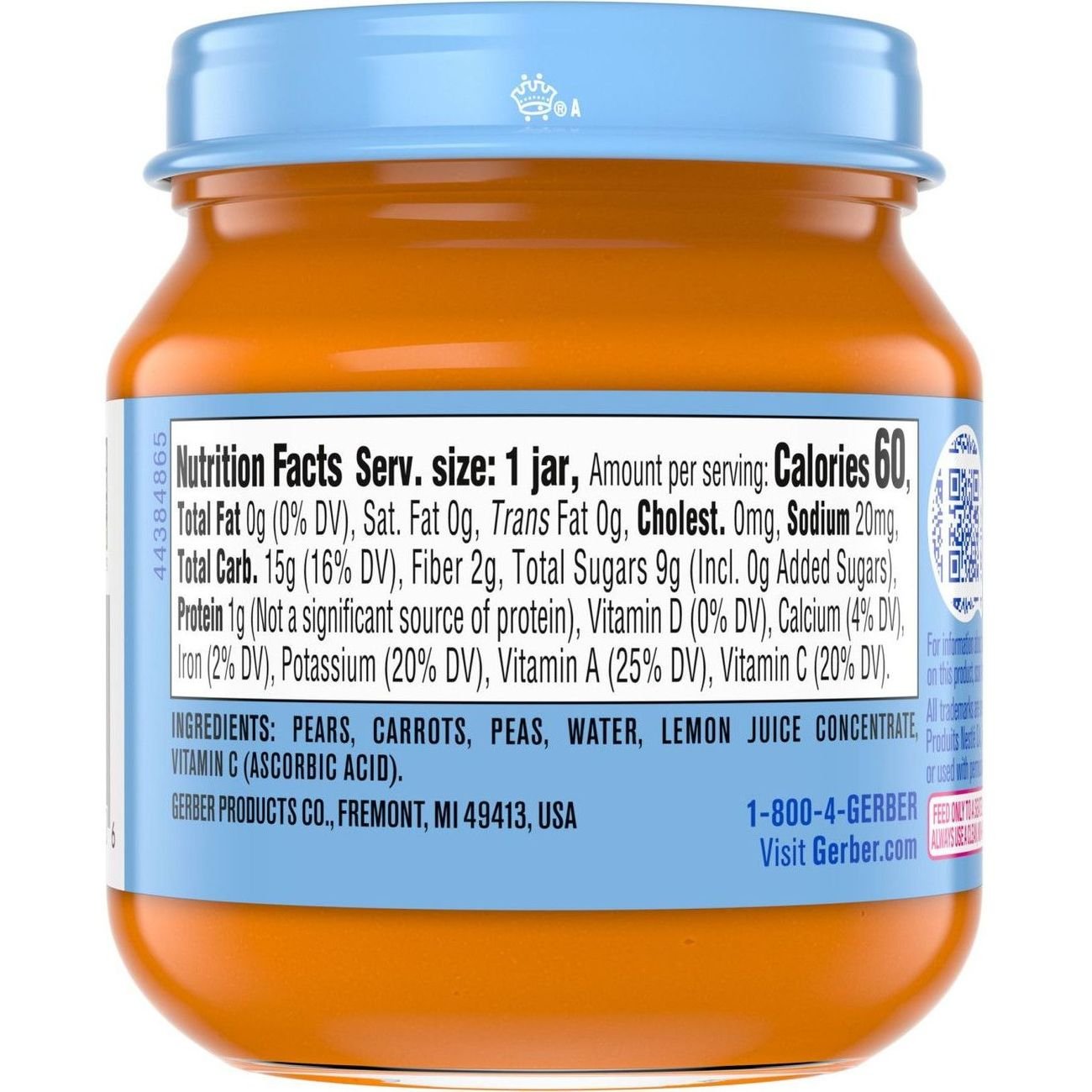 Gerber Natural for Baby 2nd Foods - Pear Carrot & Pea