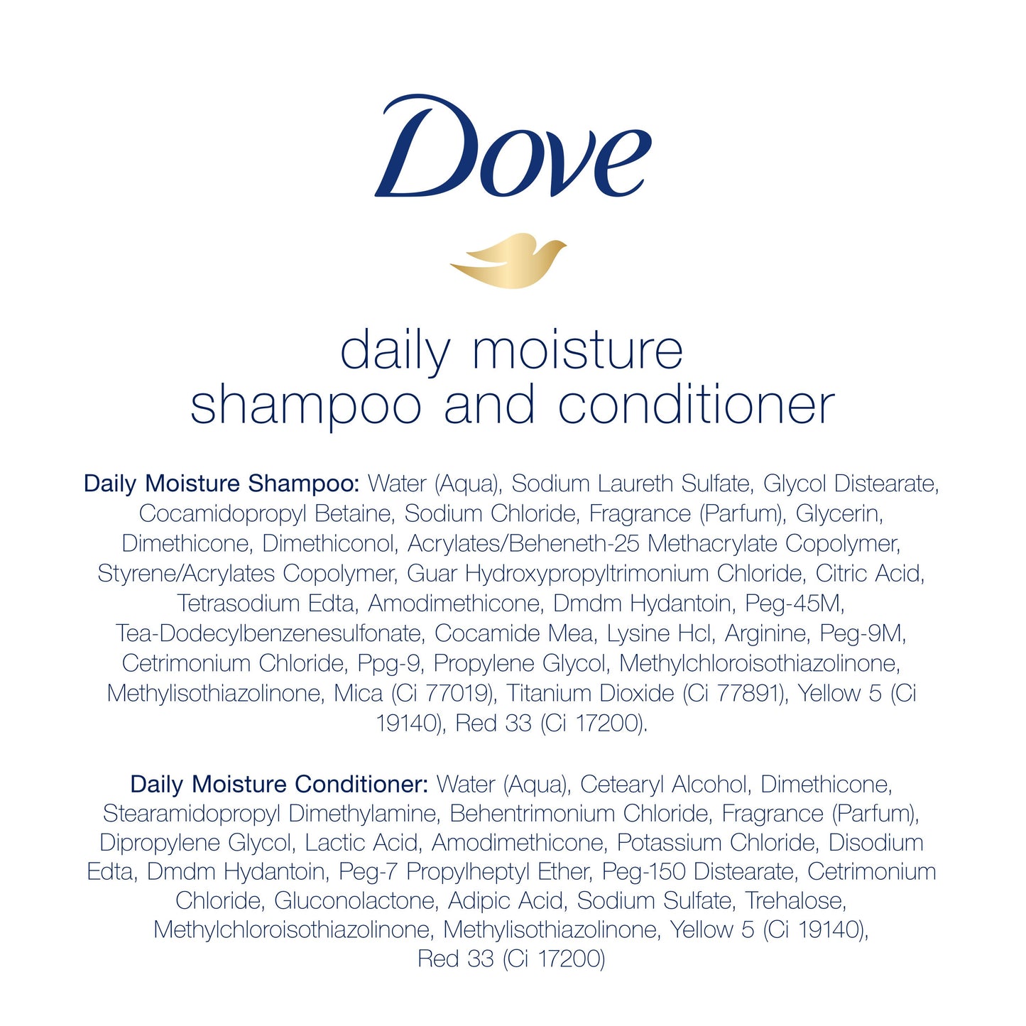 Dove Shampoo & Conditioner Daily Moisture, 2 Pk