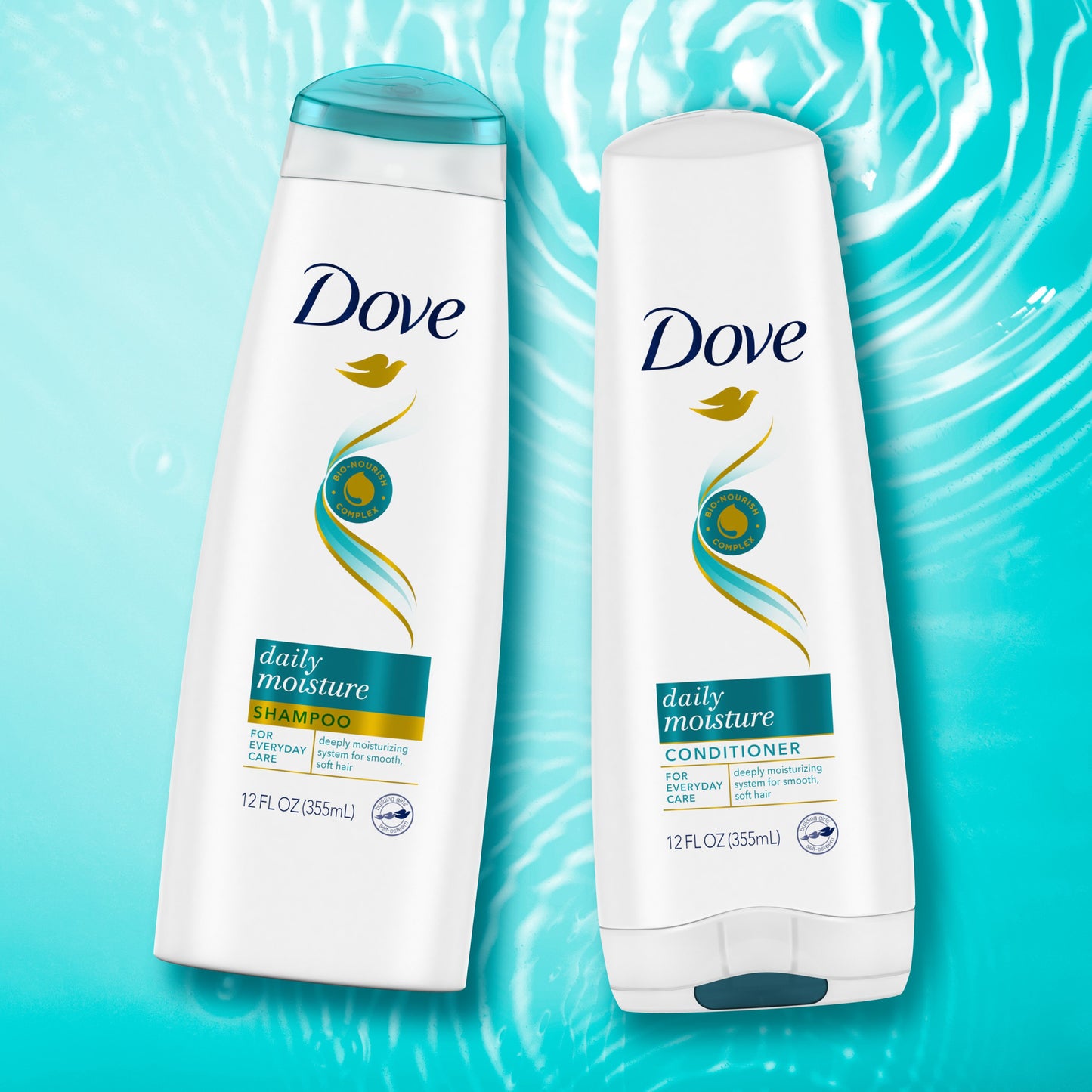 Dove Shampoo & Conditioner Daily Moisture, 2 Pk
