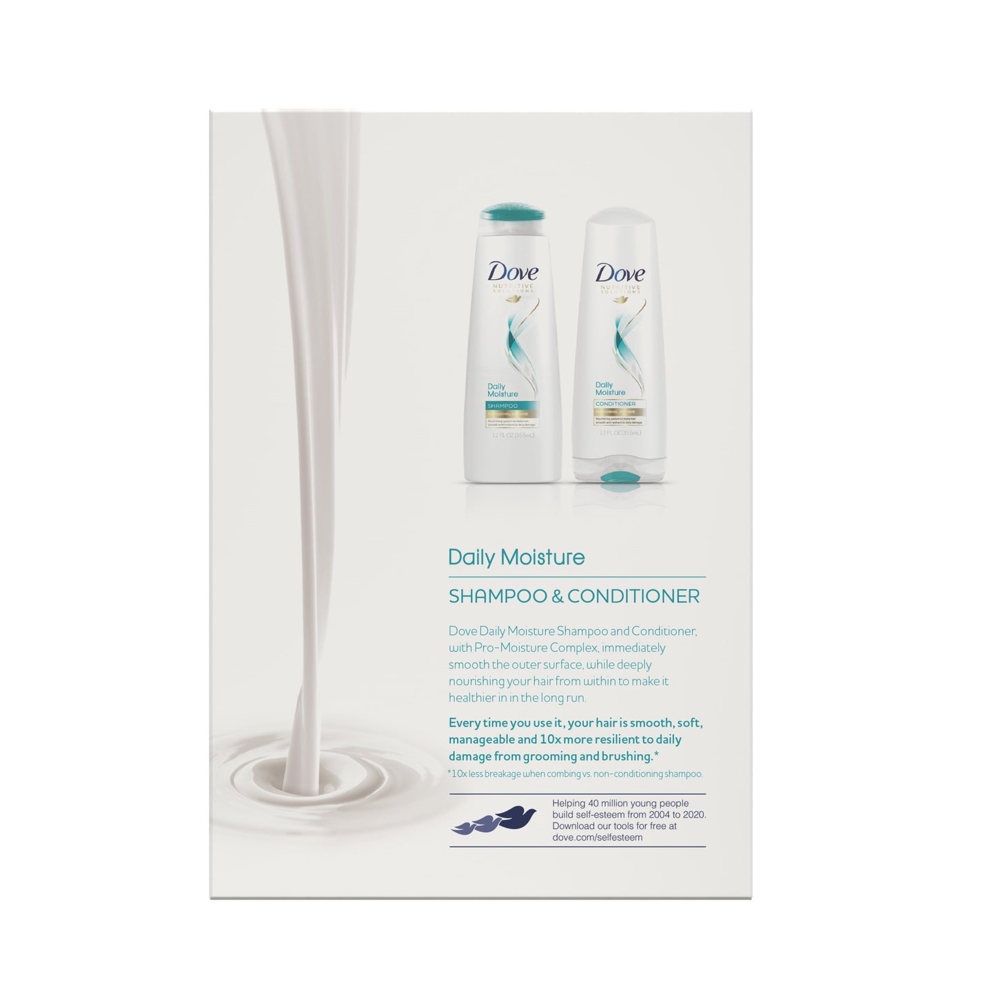 Dove Shampoo & Conditioner Daily Moisture, 2 Pk