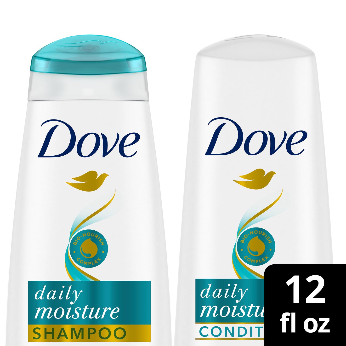 Dove Shampoo & Conditioner Daily Moisture, 2 Pk