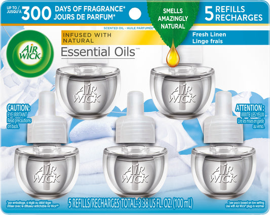 Air Wick Scented Oil Refill, Plug In Air Freshener, Linen