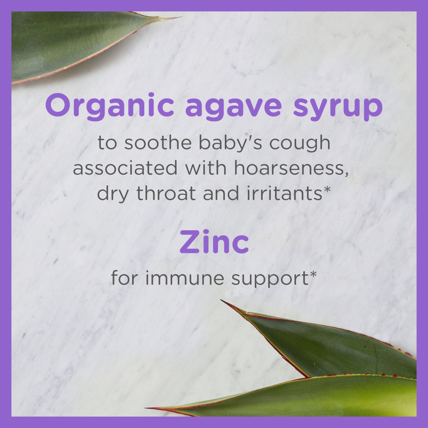 Zarbee's Baby Cough Syrup + Immune with Agave + Zinc - Grape