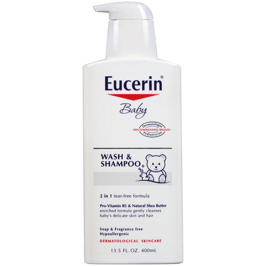 Eucerin Baby Unscented Wash & Shampoo
