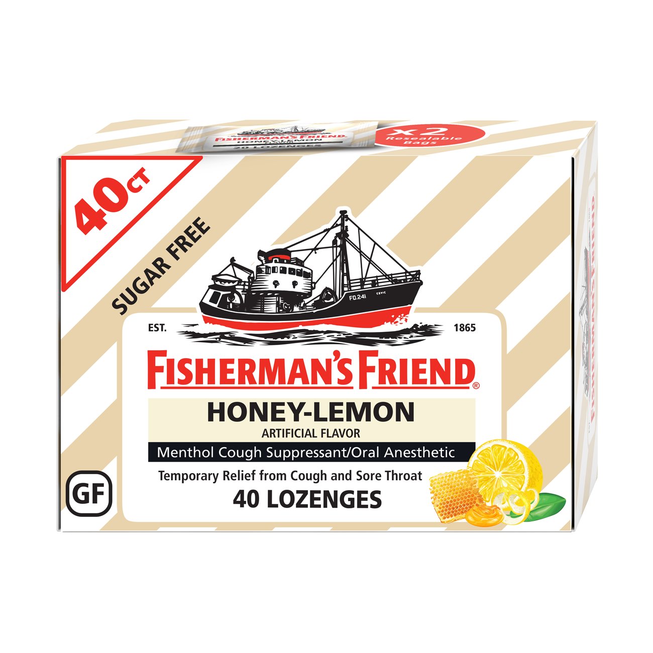 Fisherman's Friend Sugar Free Lozenges - Honey-Lemon