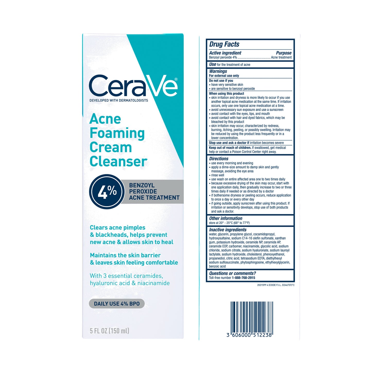 CeraVe Acne Foaming Cream Cleanser