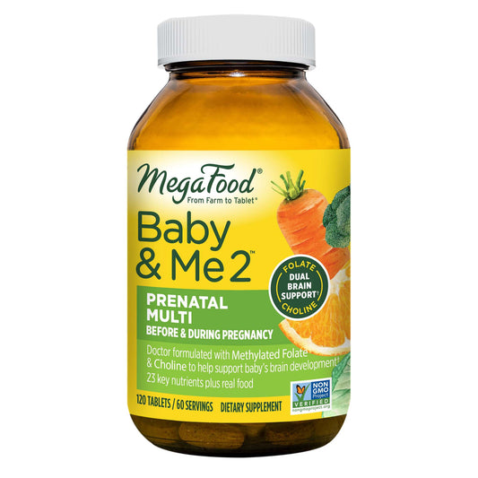 MegaFood Baby & Me 2 Prenatal Multivitamin Tablets
