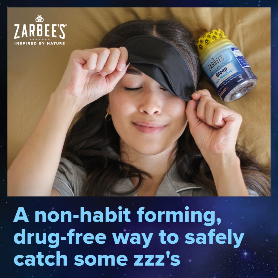 Zarbee's Sleep Support Melatonin Gummies - Natural Berry