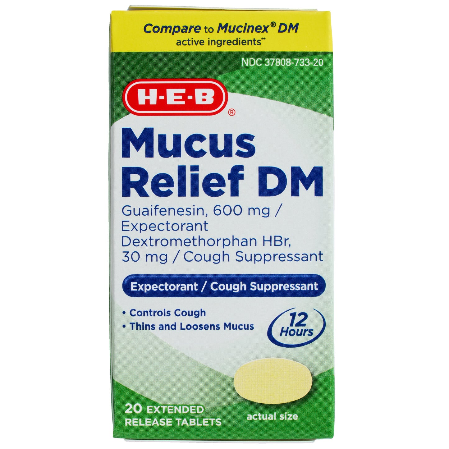 H-E-B Mucus Relief DM Expectorant & Cough Suppressant Tablets