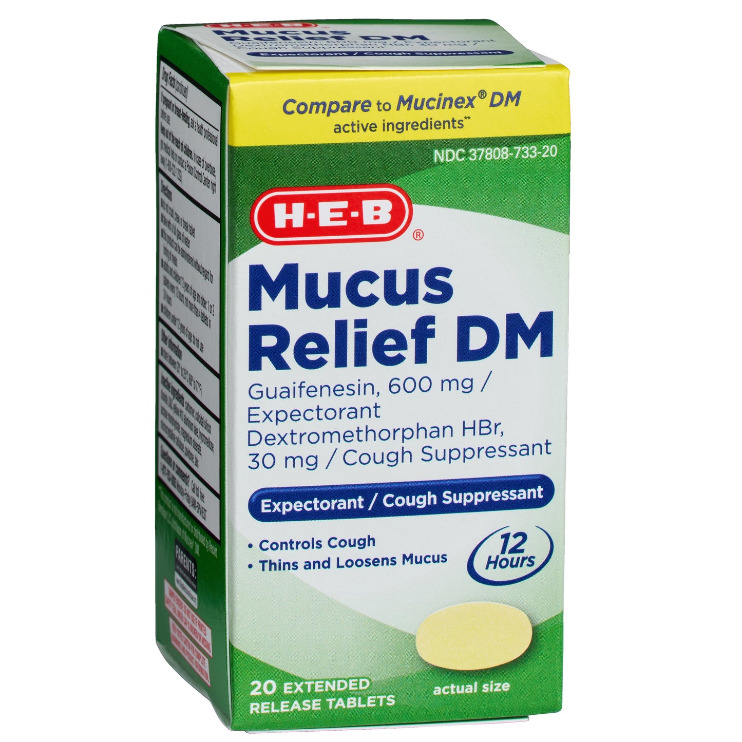 H-E-B Mucus Relief DM Expectorant & Cough Suppressant Tablets