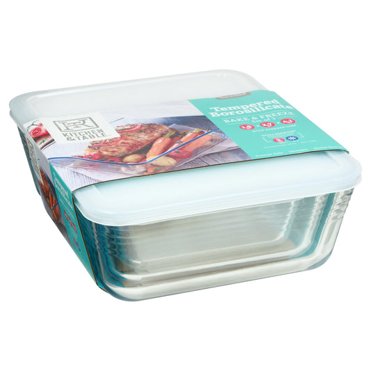 Kitchen & Table by H-E-B Tempered Borosilicate Glass Rectangle Baker Set