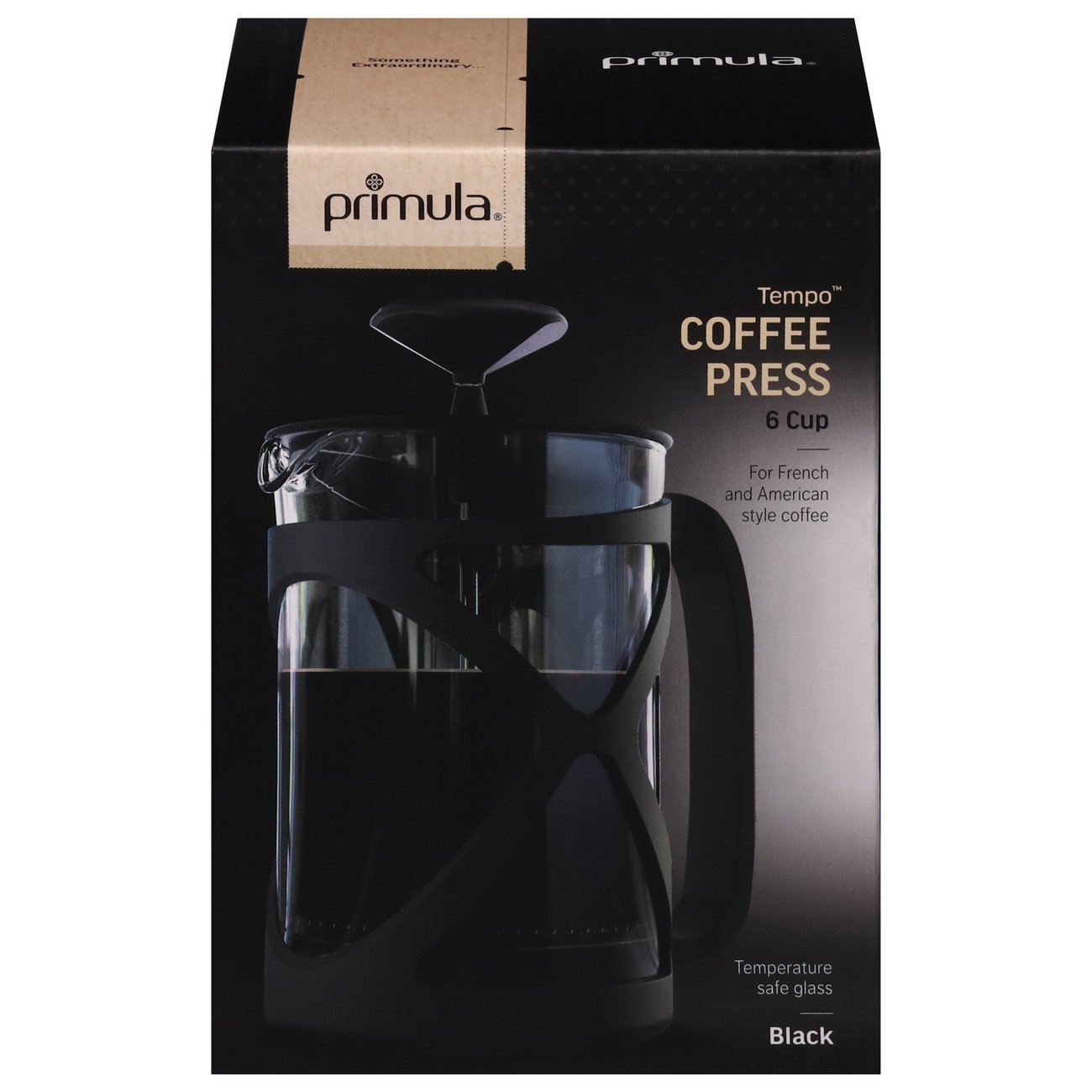 Primula Tempo Black 6 Cup French Press