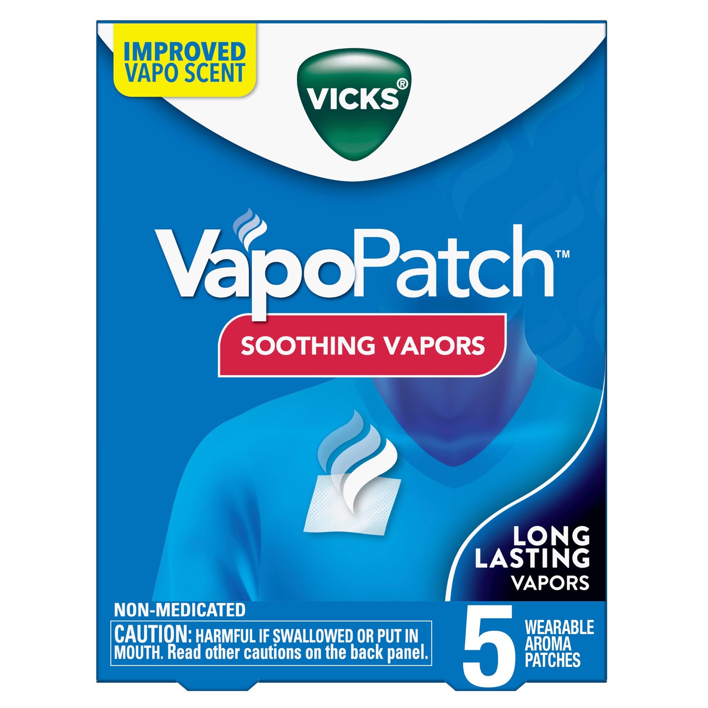 Vicks VapoPatch, Wearable Aroma Patch, Soothing & Comforting Non-Medicated Vicks Vapors