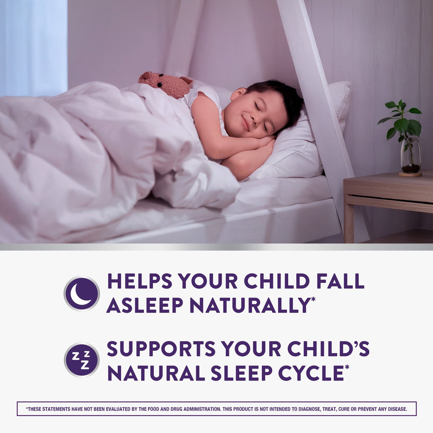 Vicks PURE Zzzs Kids Melatonin Sleep Aid Gummies with Chamomile & Lavender, Berry Flavor