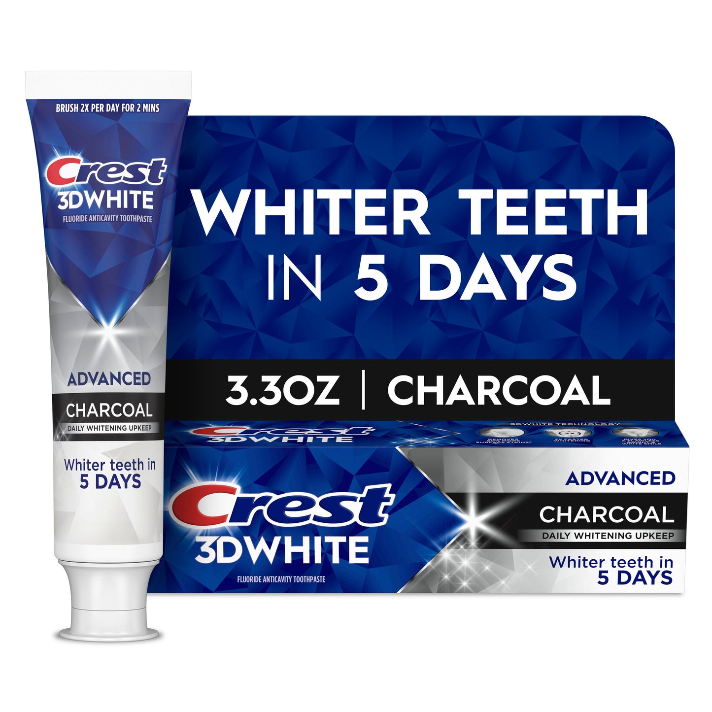 Crest 3D White Whitening Toothpaste - Charcoal