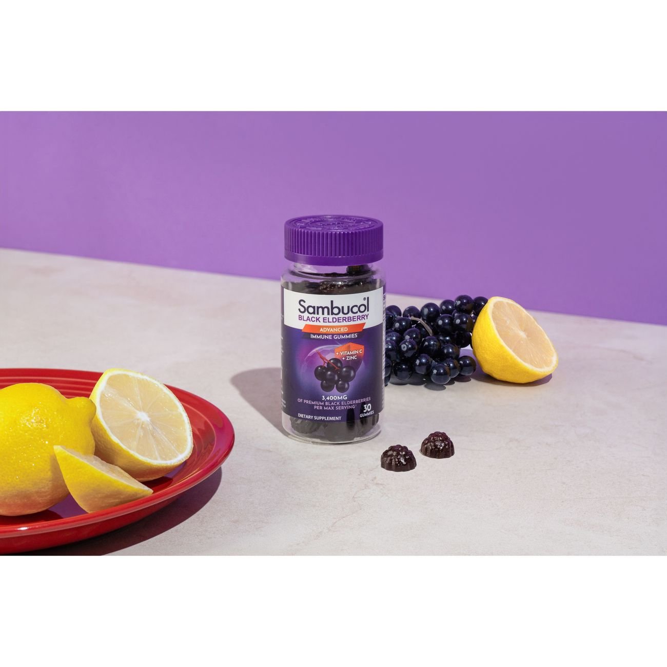 Sambucol Advanced Black Elderberry with Vitamin C & Zinc Immunity Gummies