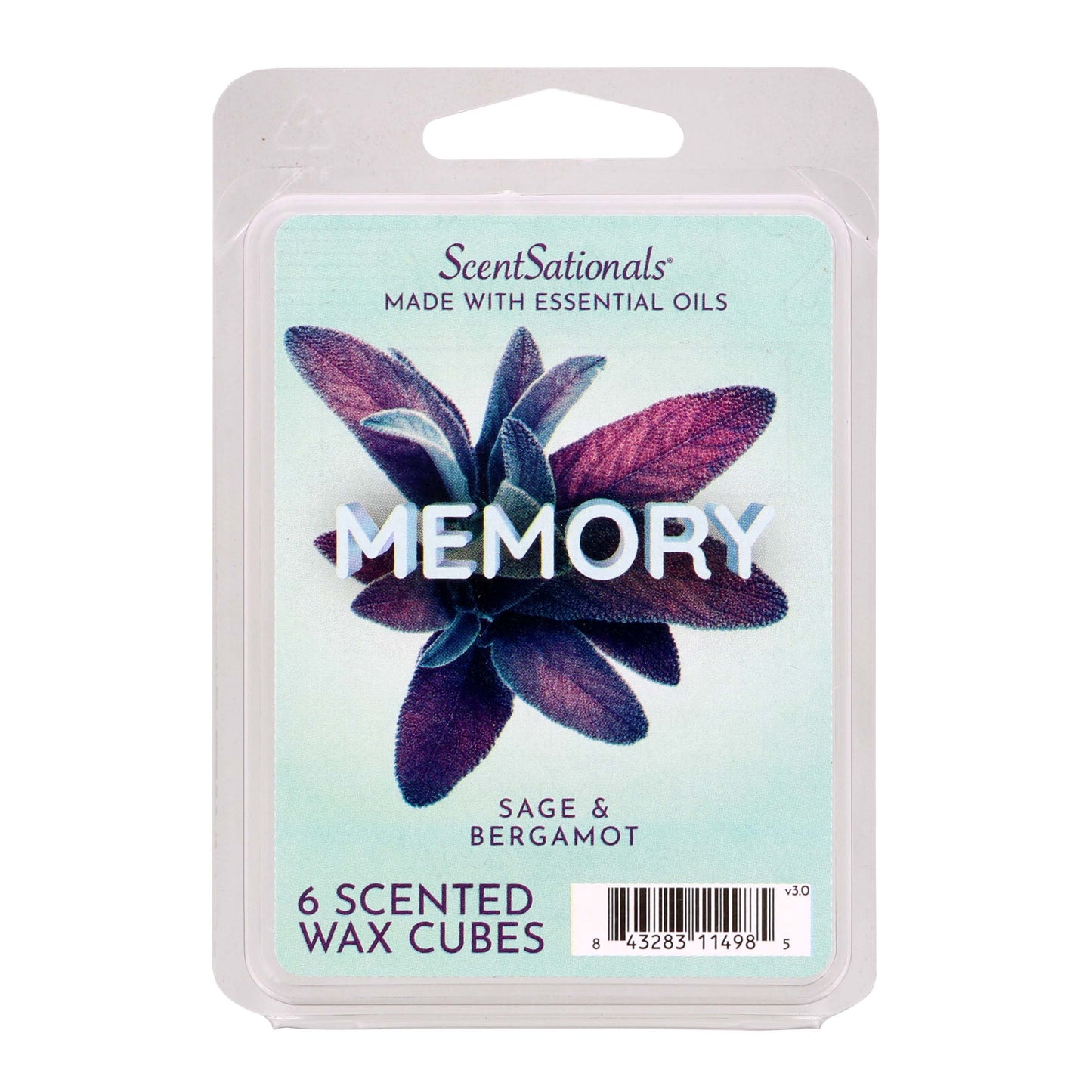 ScentSationals Memory Sage & Bergamot Scented Wax Melt Cubes
