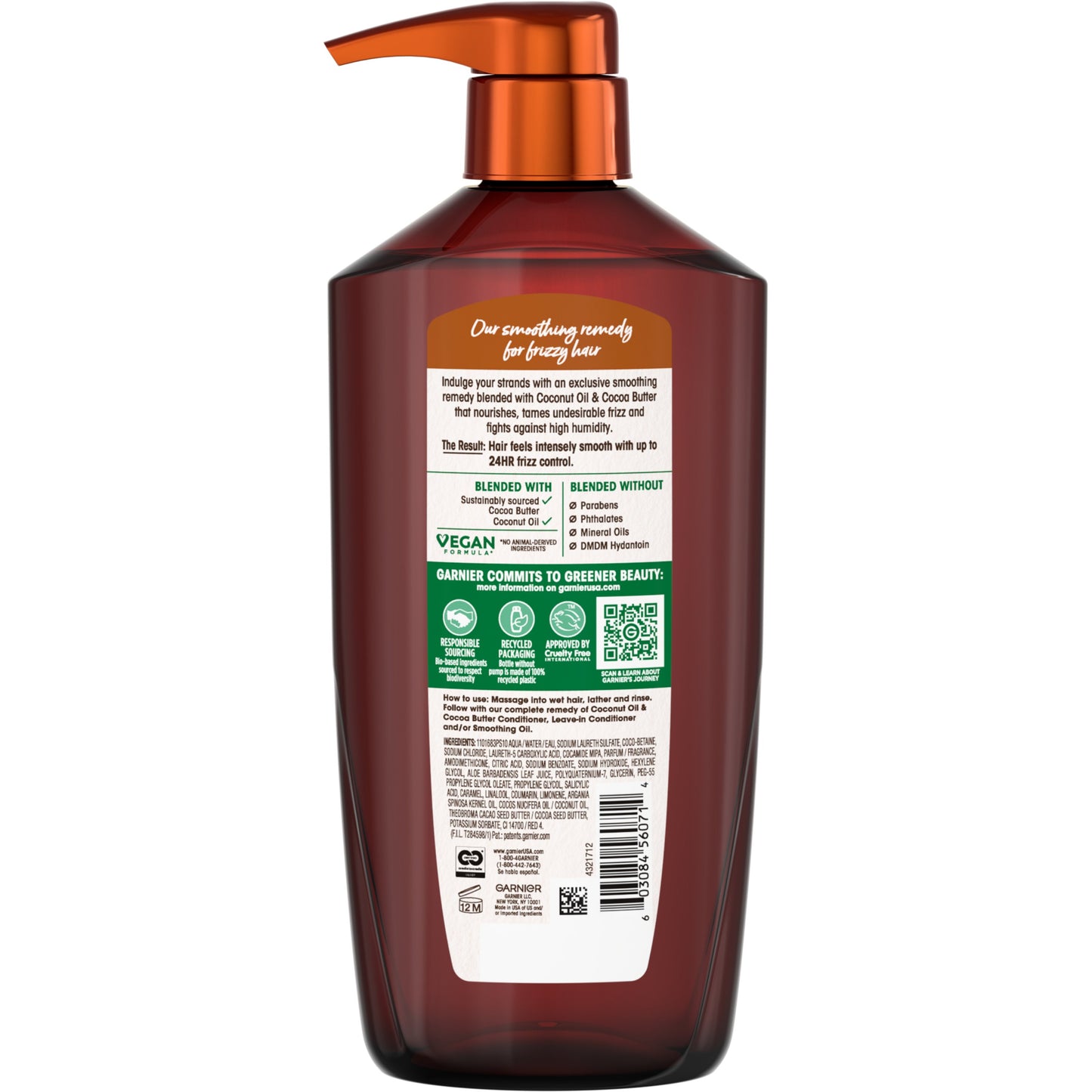 Garnier Whole Blends Smoothing Shampoo, Coconut Oil and Cocoa Butter