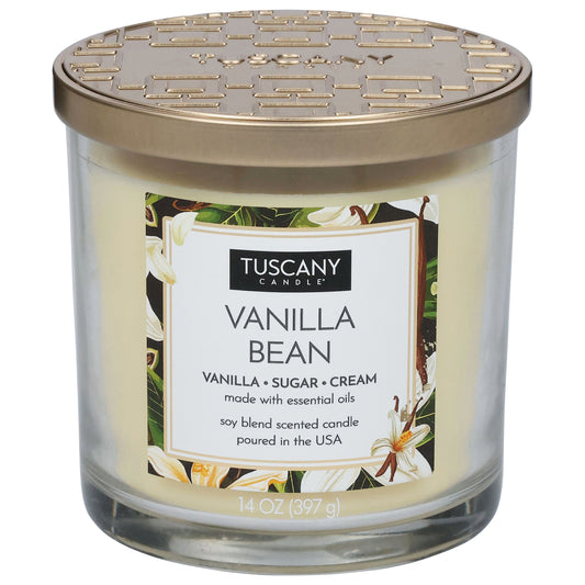 Tuscany Candle Vanilla Bean Scented Soy Blend Candle
