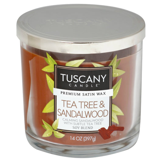 Tuscany Candle Tea Tree & Sandalwood Scented Soy Blend Candle