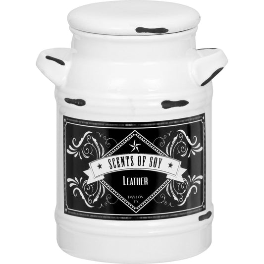Scents Of Soy Leather Scented Milk Jug Candle