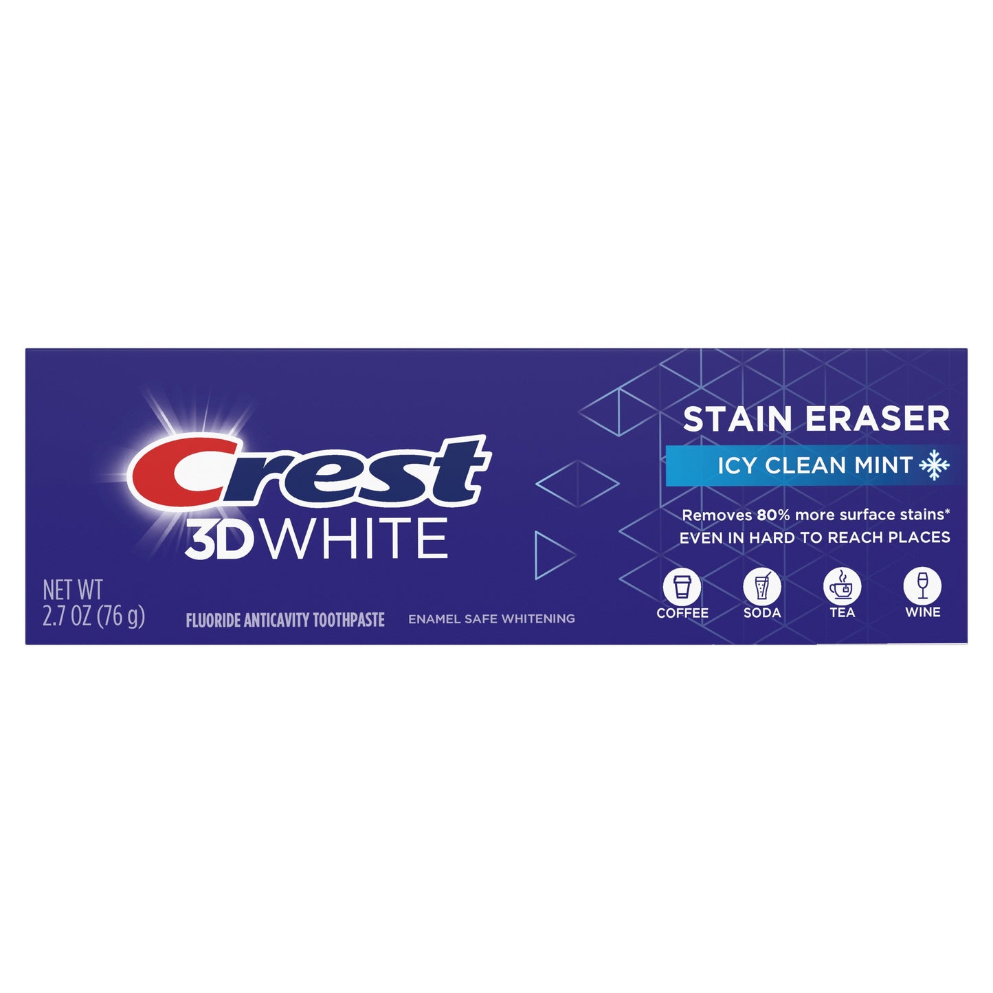 Crest 3D White Stain Eraser Toothpaste - Icy Clean Mint