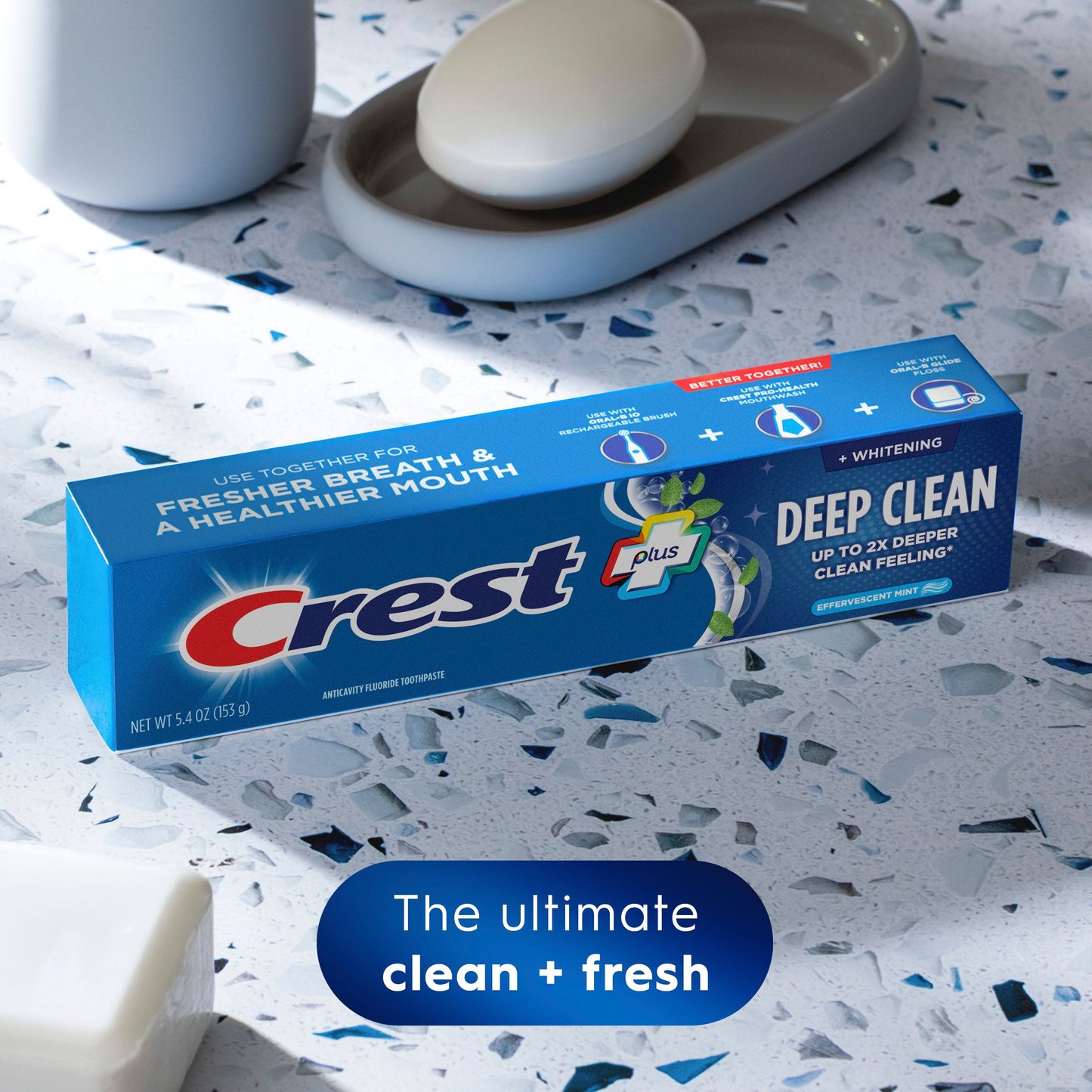 Crest Complete + Deep Clean Whitening Toothpaste - Effervescent Mint, 2 Pk