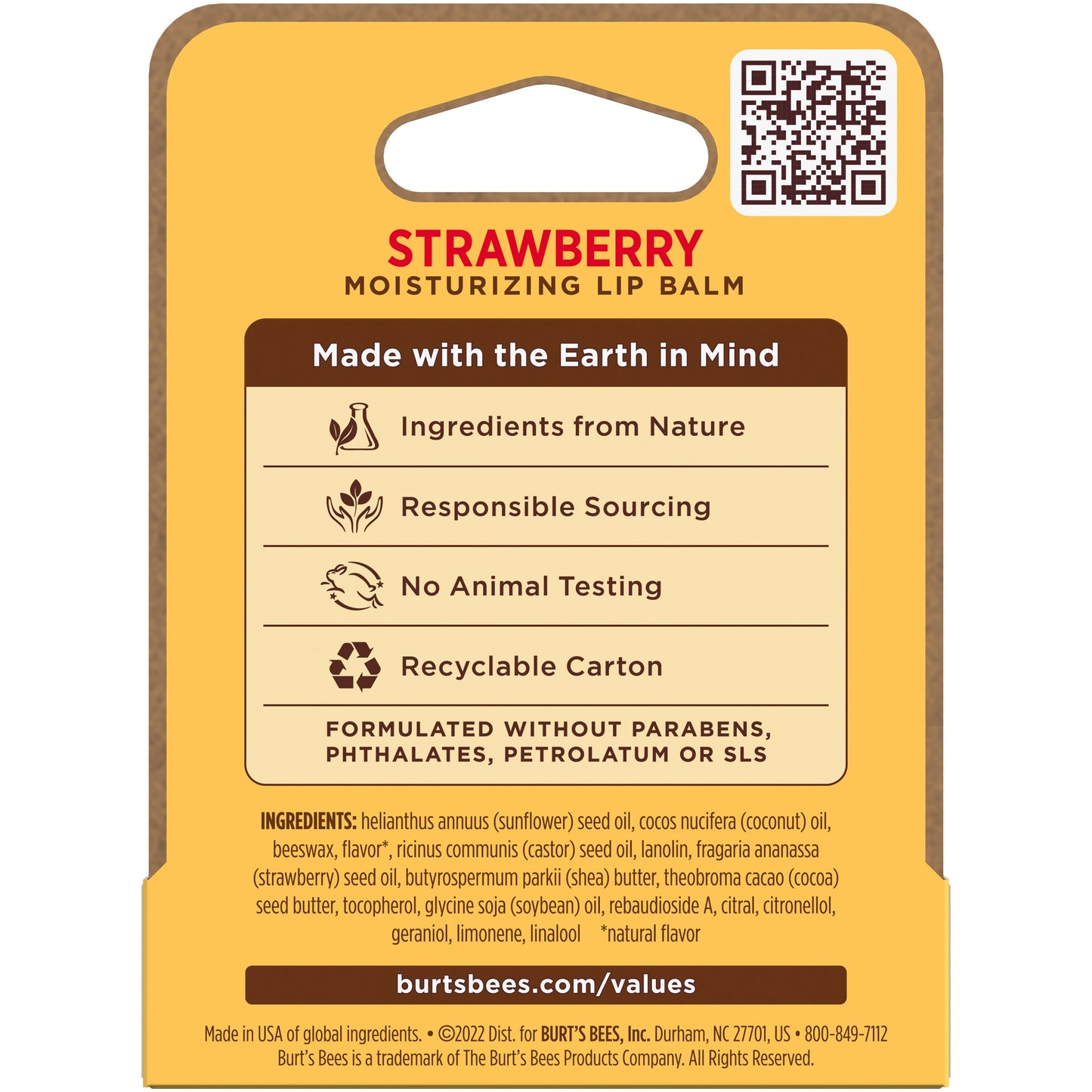 Burt's Bees Moisturizing Lip Balm - Strawberry