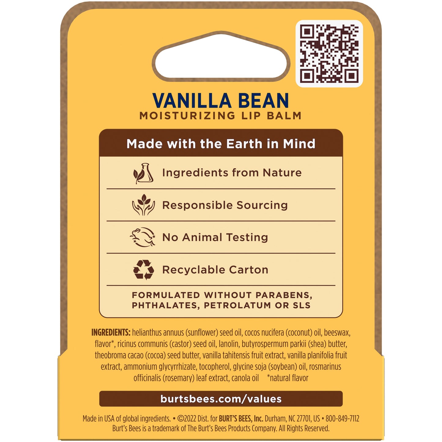 Burt's Bees Moisturizing Lip Balm - Vanilla Bean