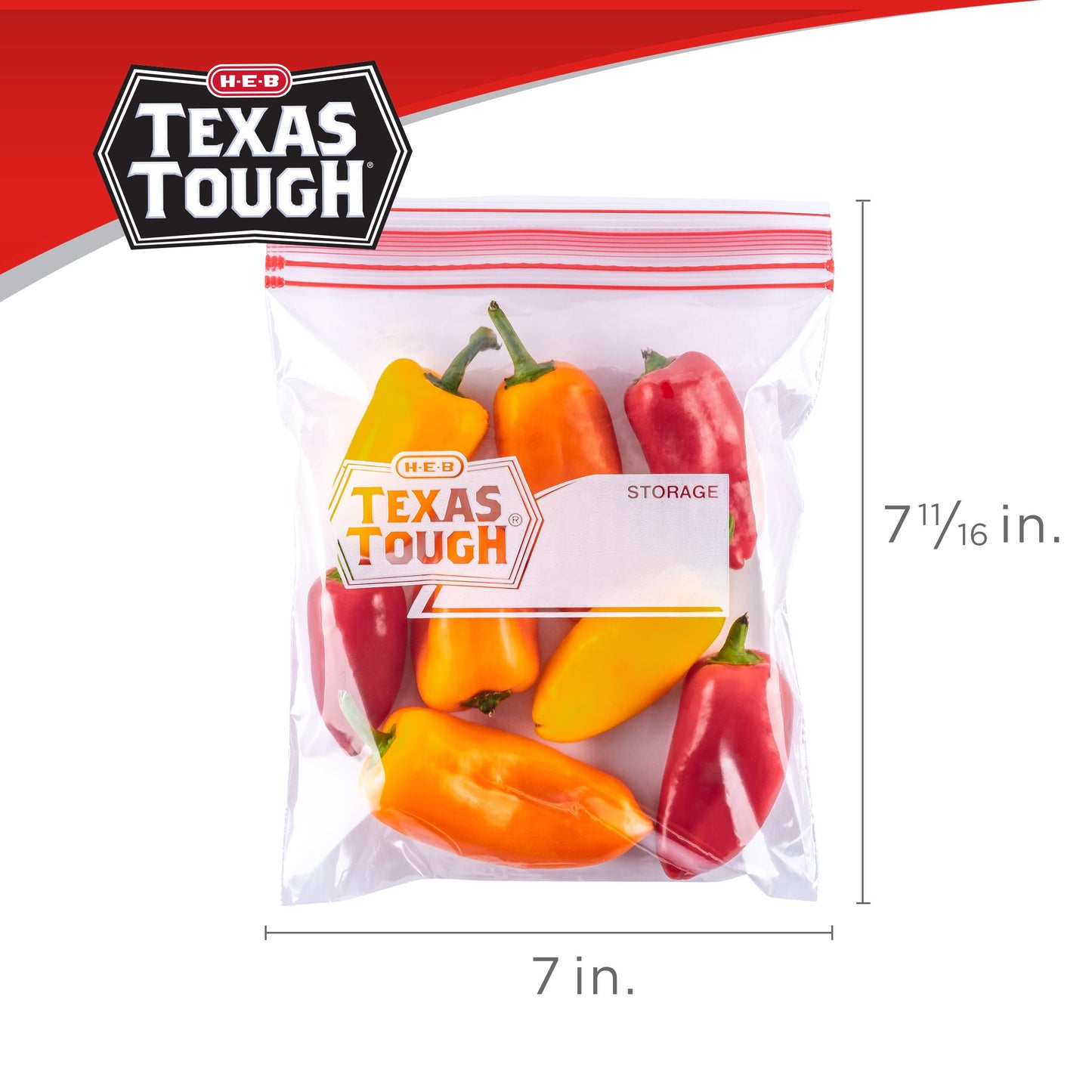 H-E-B Texas Tough Double Zipper Quart Storage Bags - Value Pack