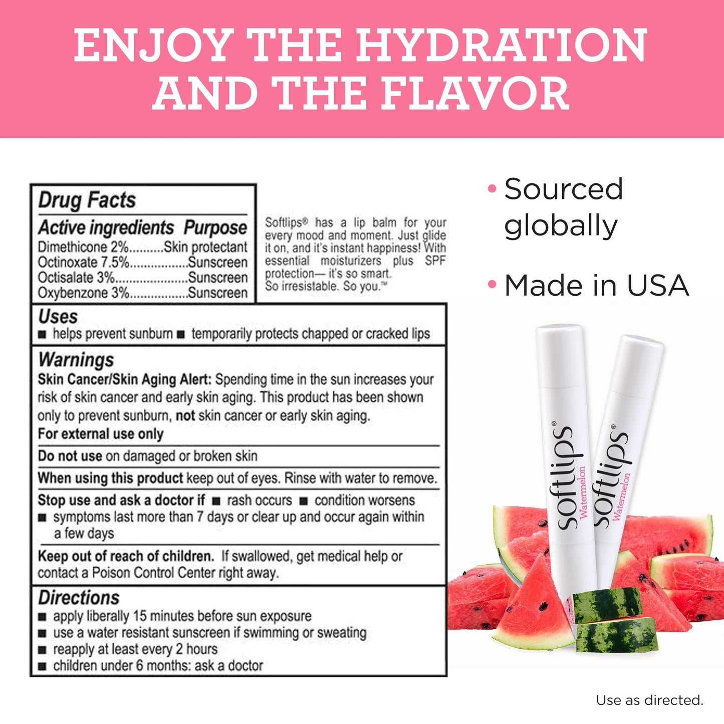 Softlips Lip Protectant SPF 20 - Watermelon