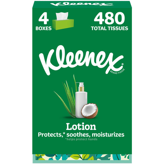 Kleenex Lotion Facial Tissues with Coconut Oil 4pk