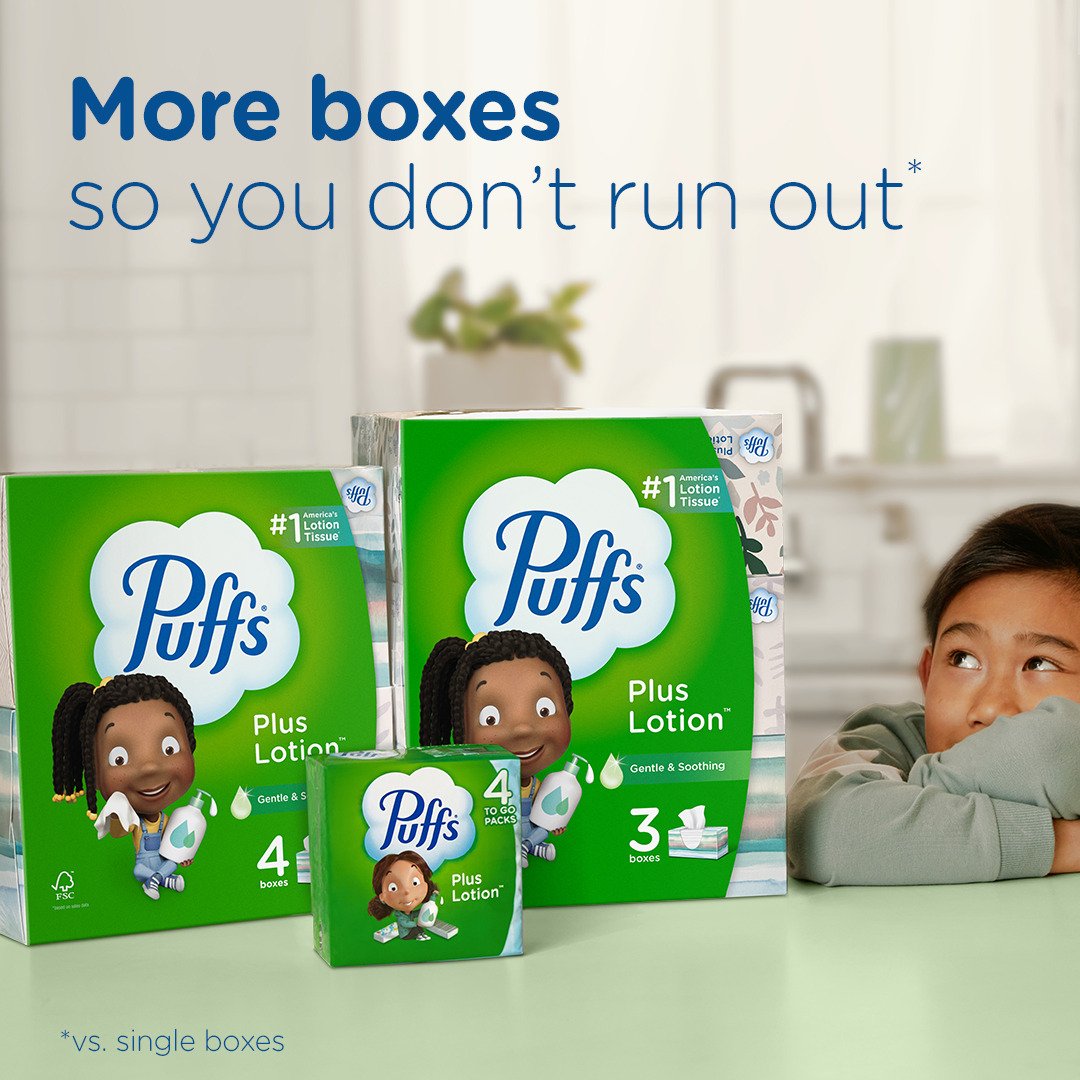 Puffs Plus Lotion Facial Tissue