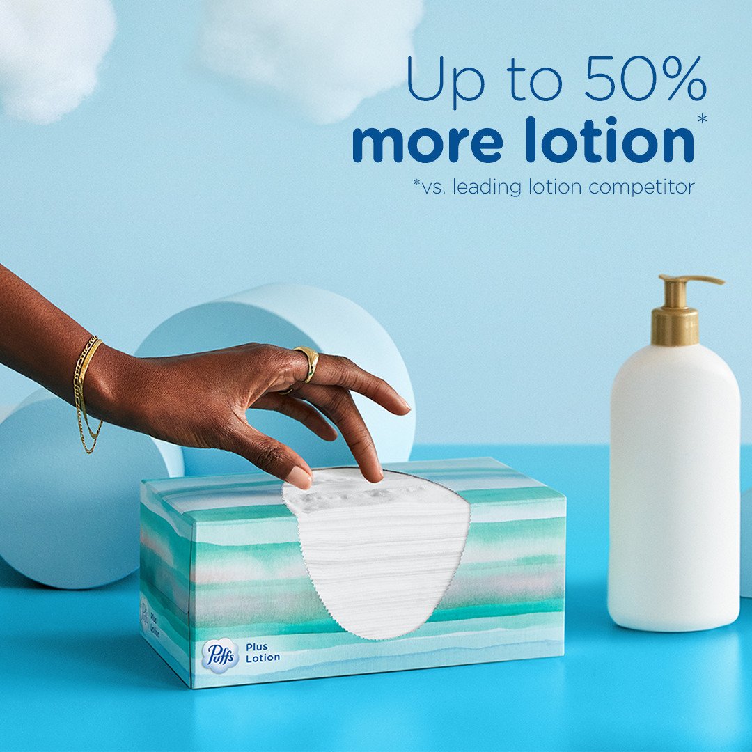 Puffs Plus Lotion Facial Tissues 6 pk