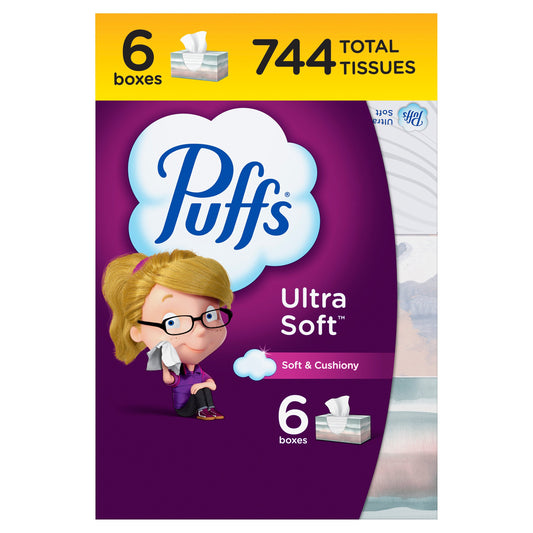 Puffs Ultra Soft & Strong Facial Tissues 6 pk