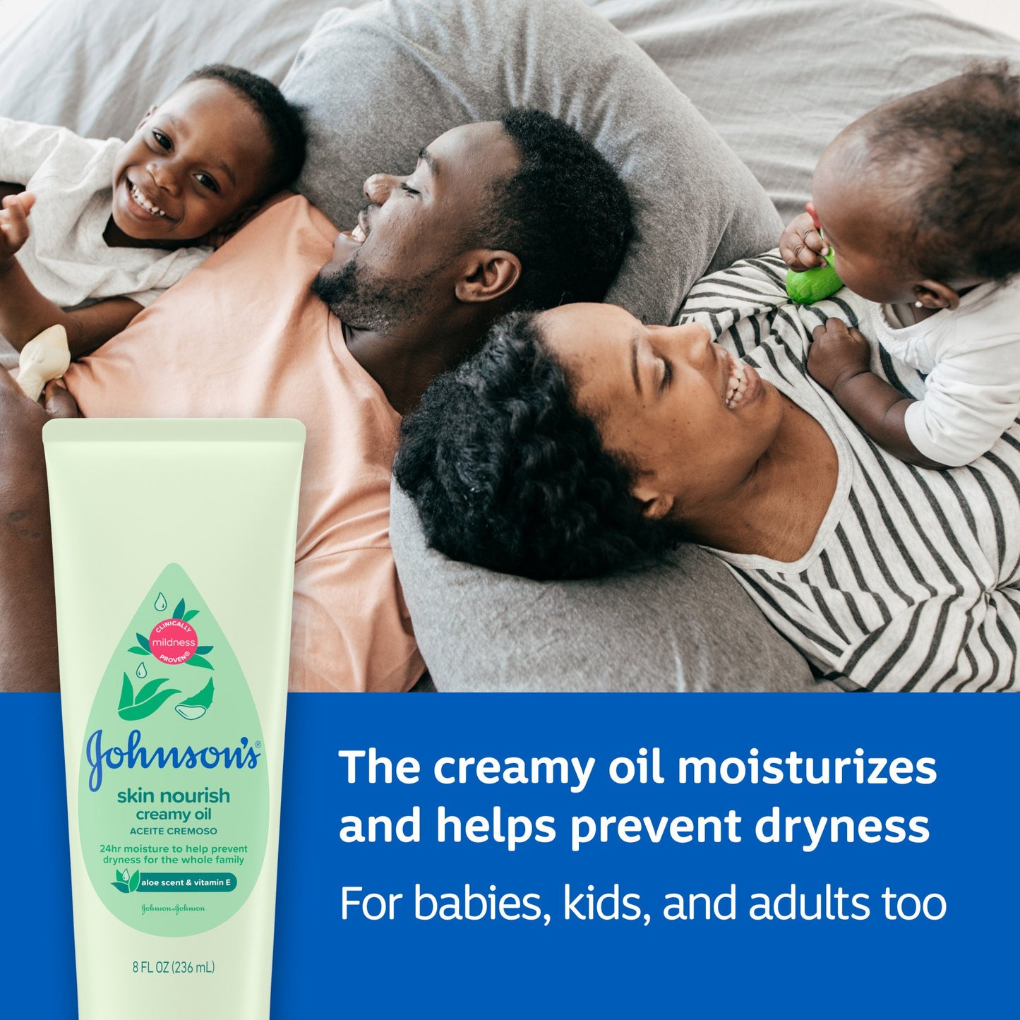 Johnson's Baby Creamy Oil Moisturizing Baby Body Lotion with Aloe