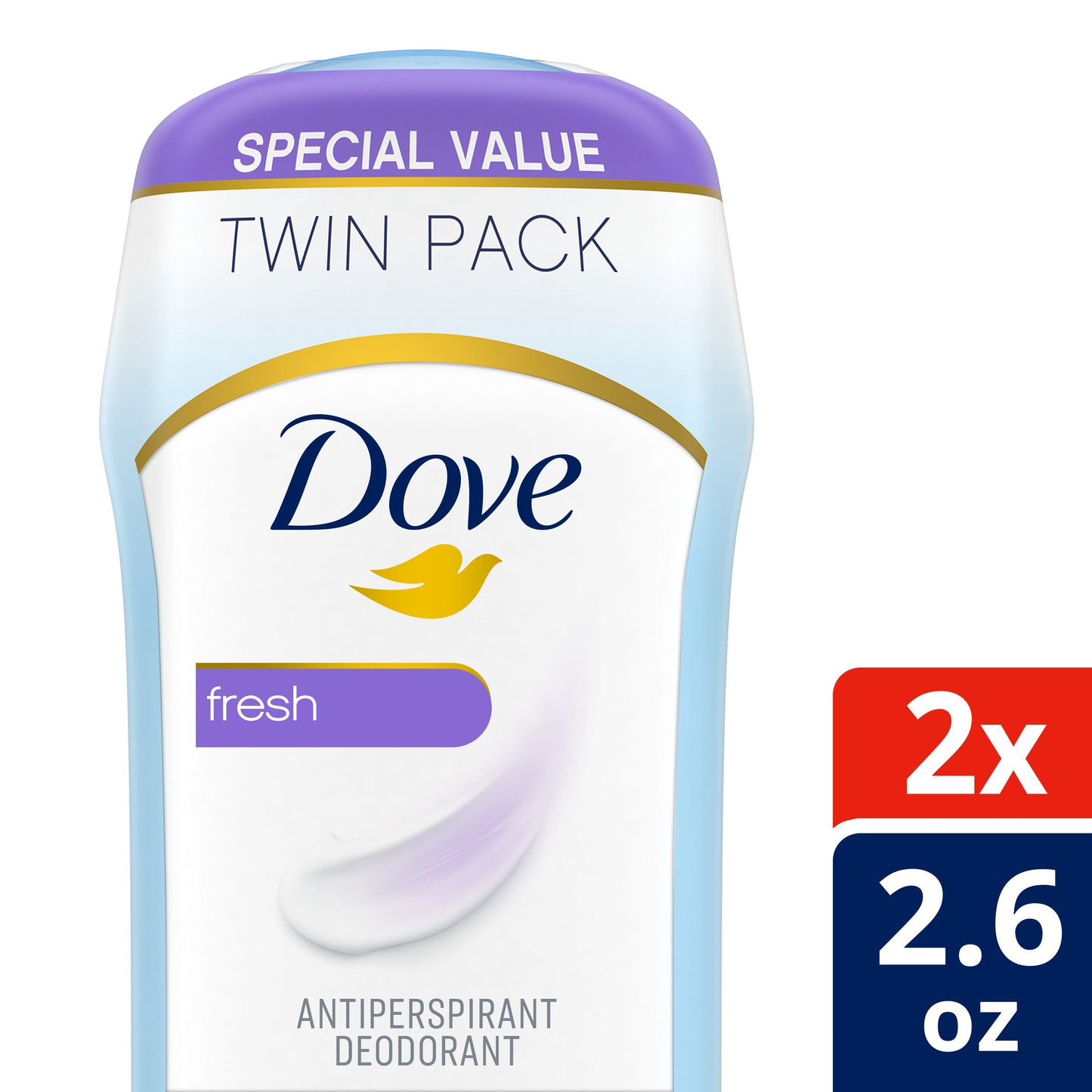 Dove Invisible Solid Antiperspirant Deodorant - Fresh, 2.6 oz