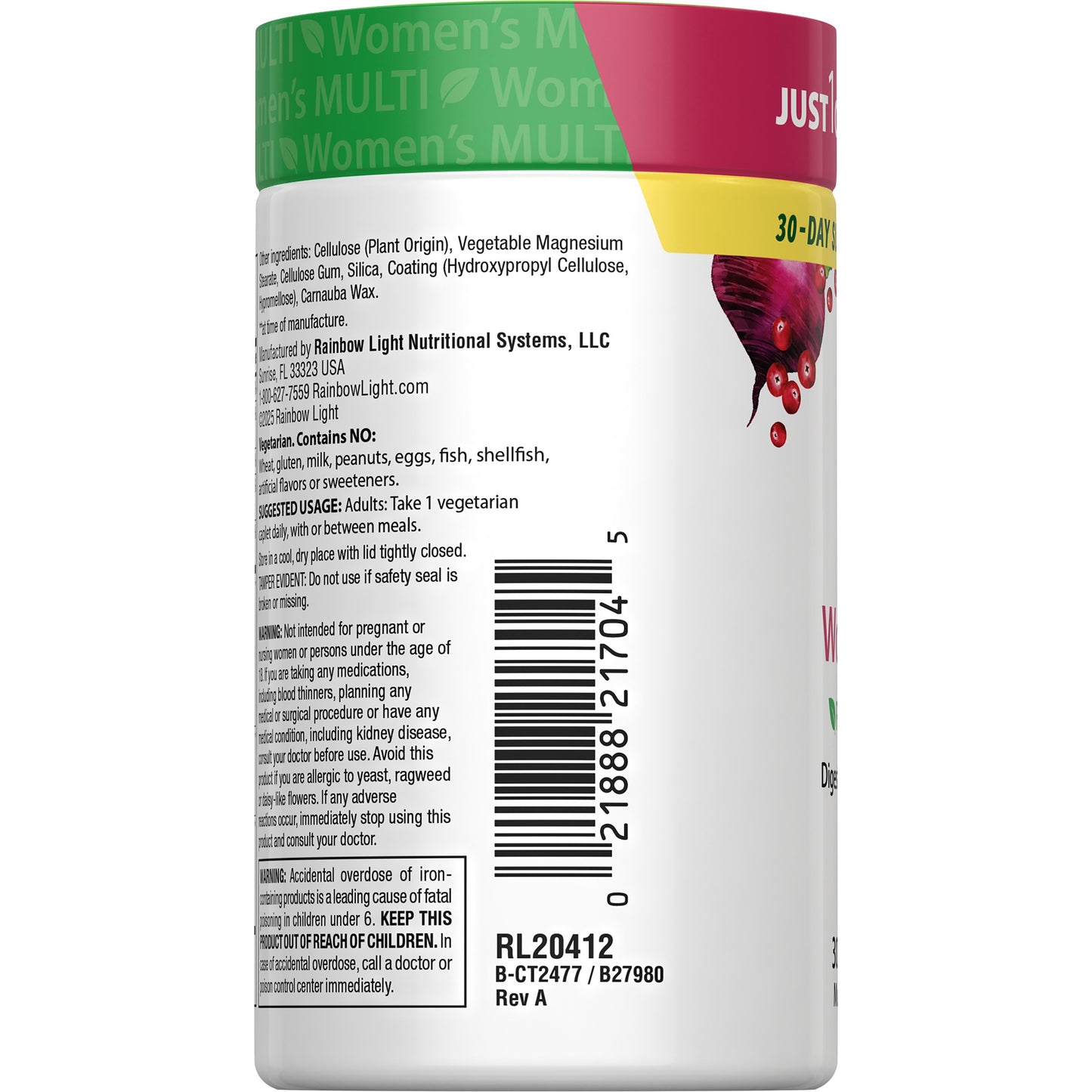 Rainbow Light Women’s One Daily Multivitamin Tablets