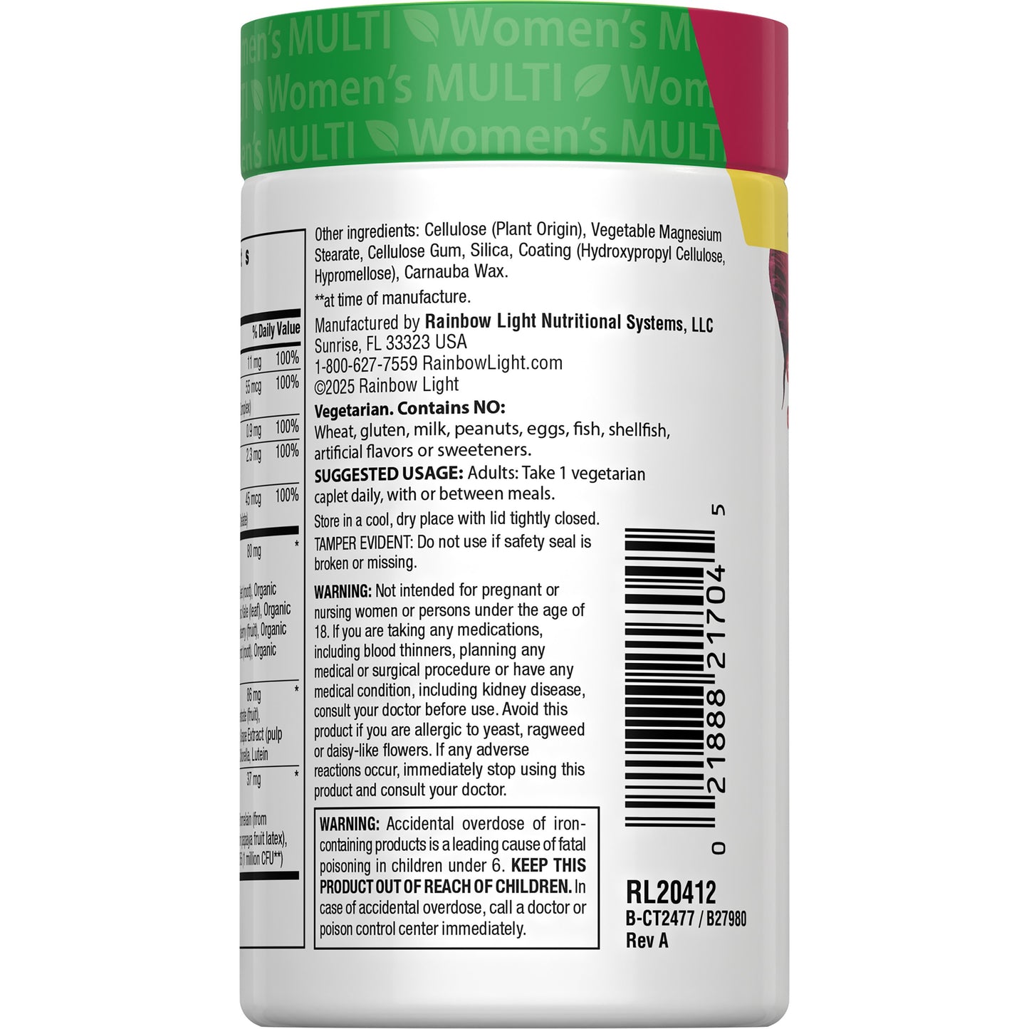 Rainbow Light Women’s One Daily Multivitamin Tablets