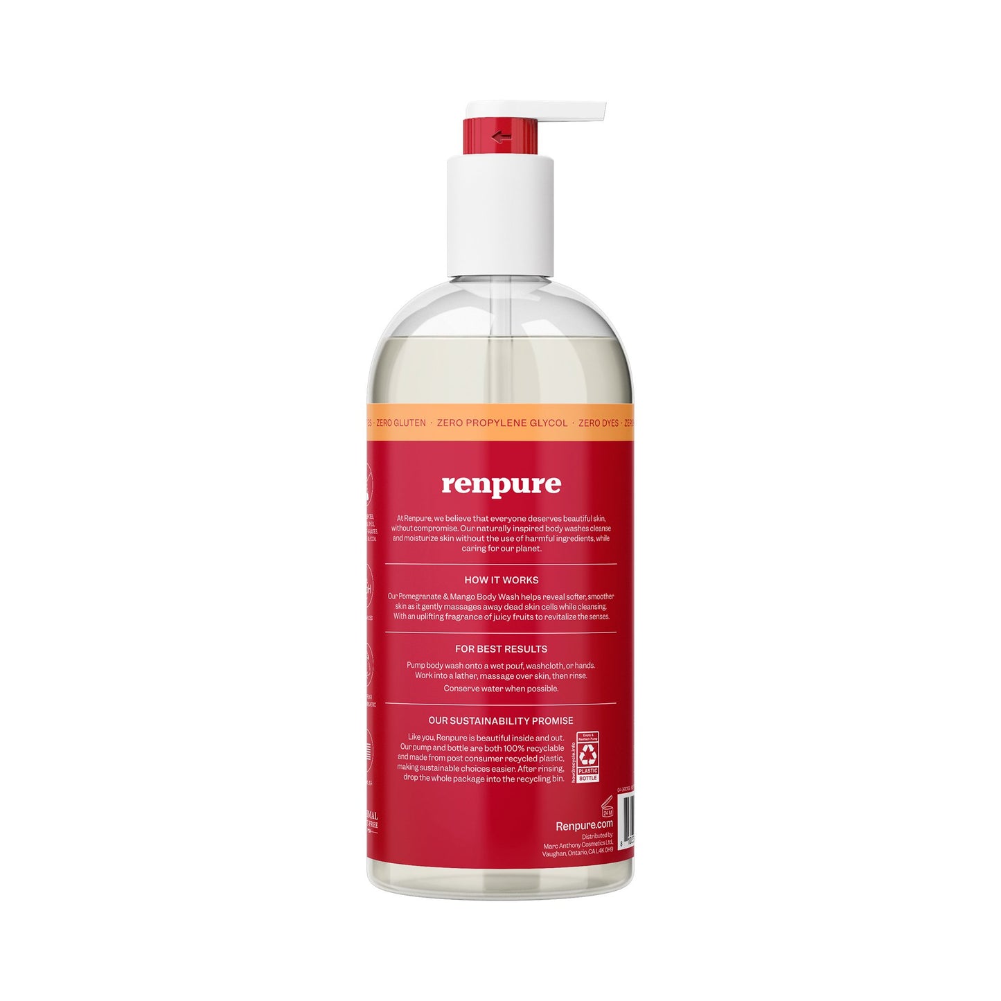 Renpure Exfoliating Body Wash - Pomegranate & Mango