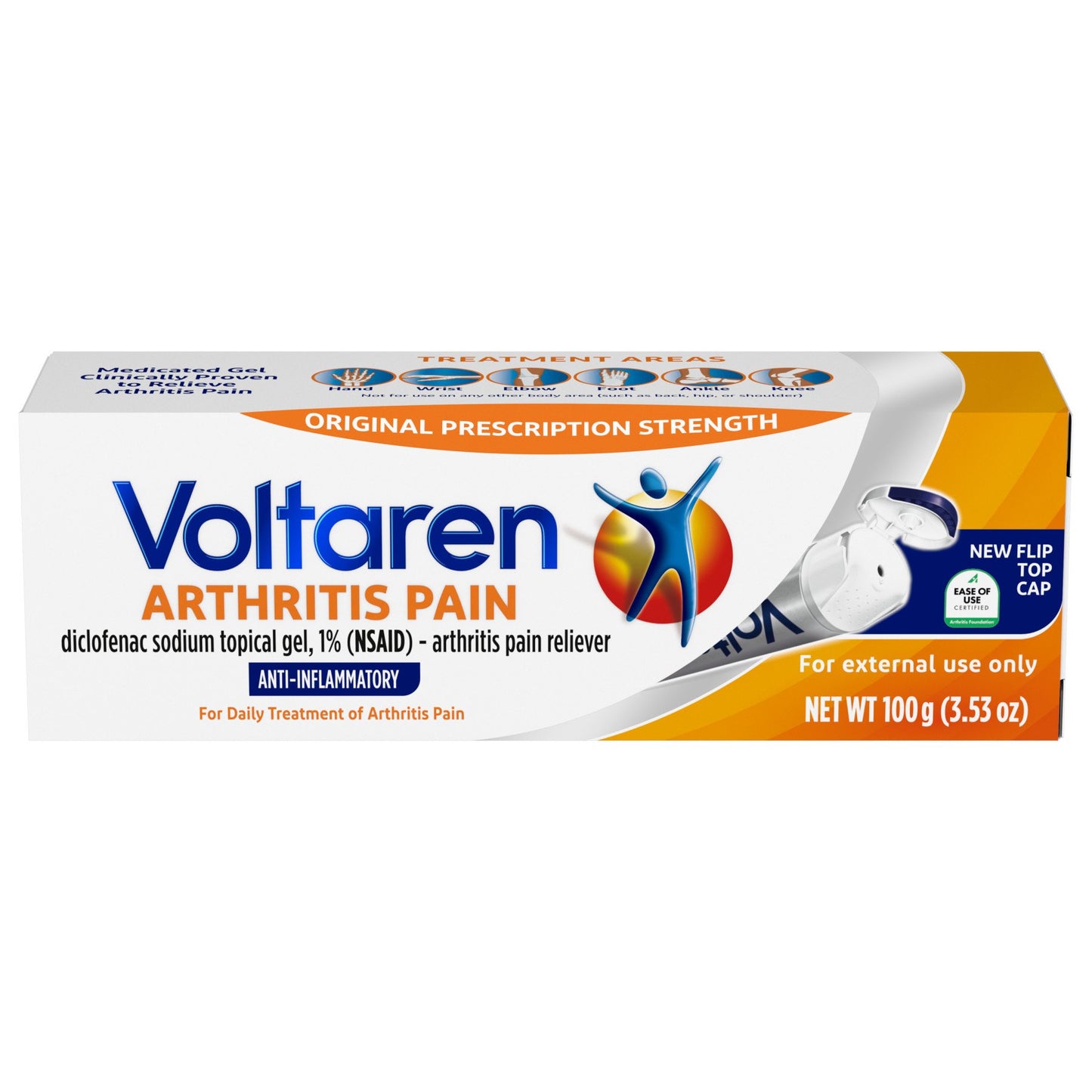 Voltaren NEW Easy Open Cap - Arthritis Pain Gel for Powerful Topical Arthritis Pain Relief - 100 g