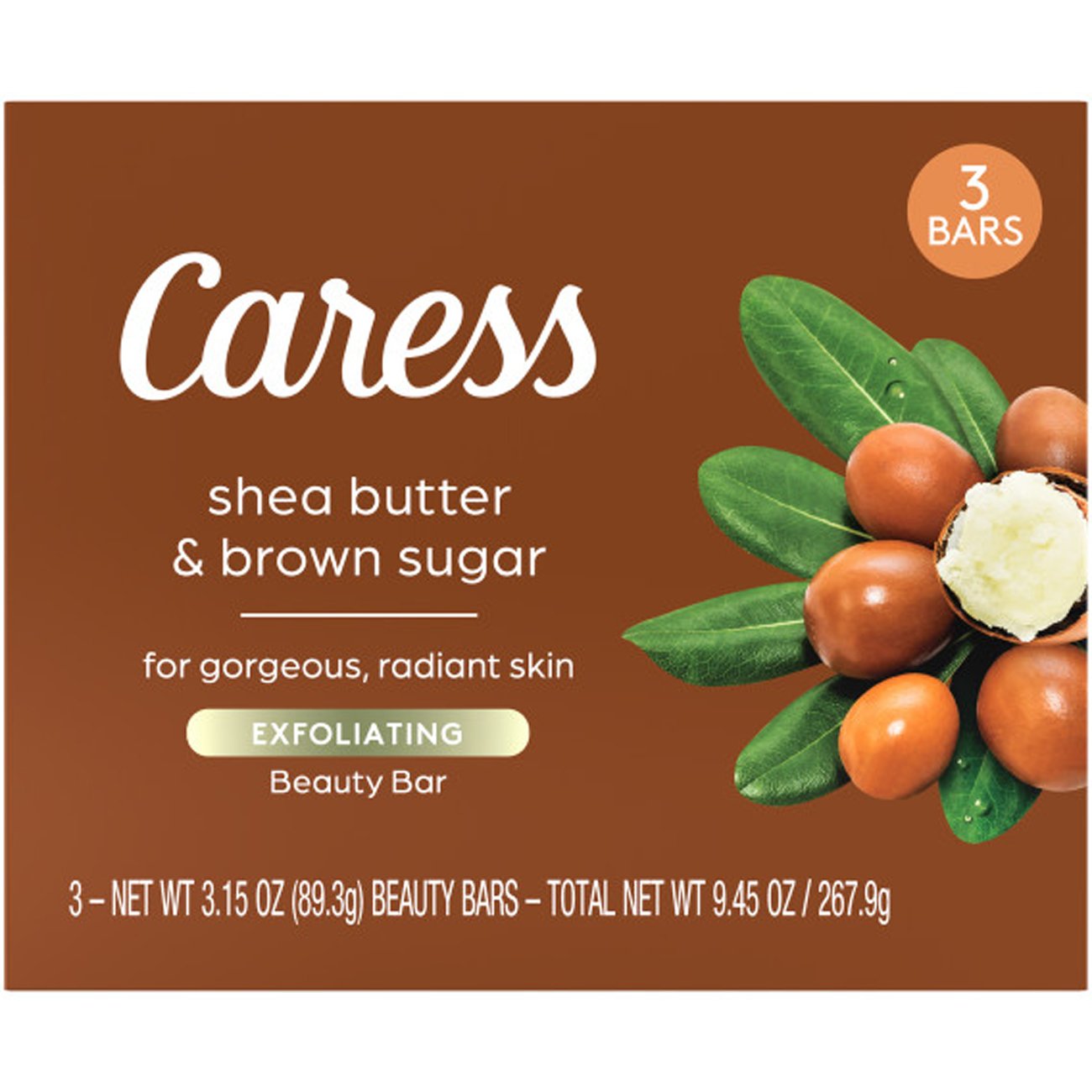 Caress Shea Butter & Brown Sugar Beauty Bar Soap