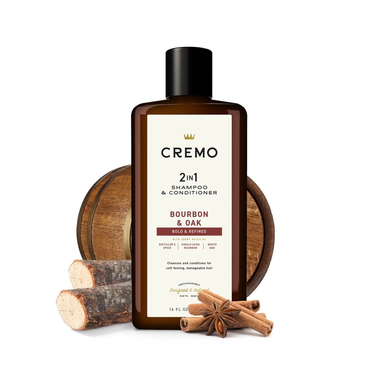 Cremo 2 in 1 Shampoo & Conditioner - Bourbon & Oak
