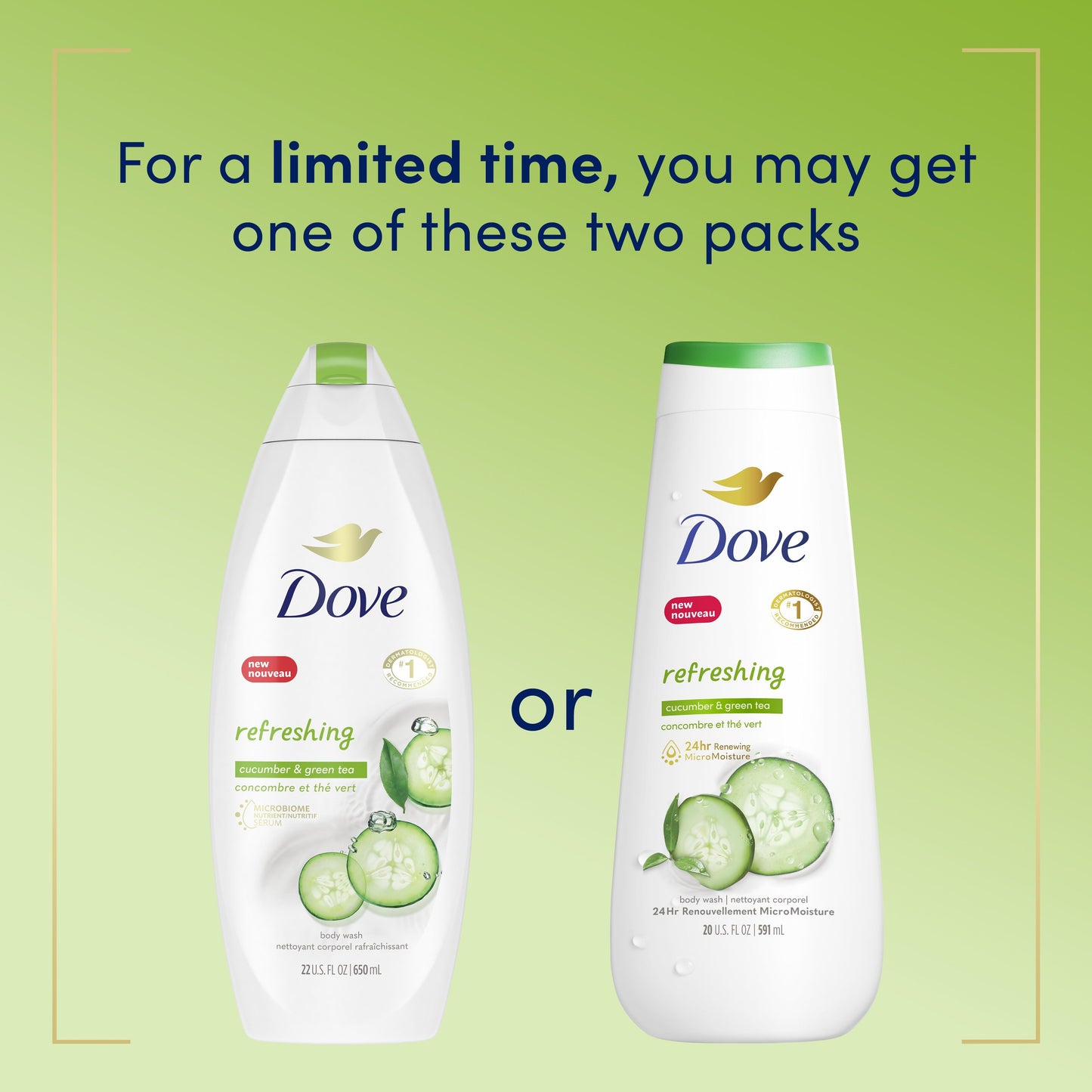 Dove Refreshing Body Wash - Cucumber & Green Tea