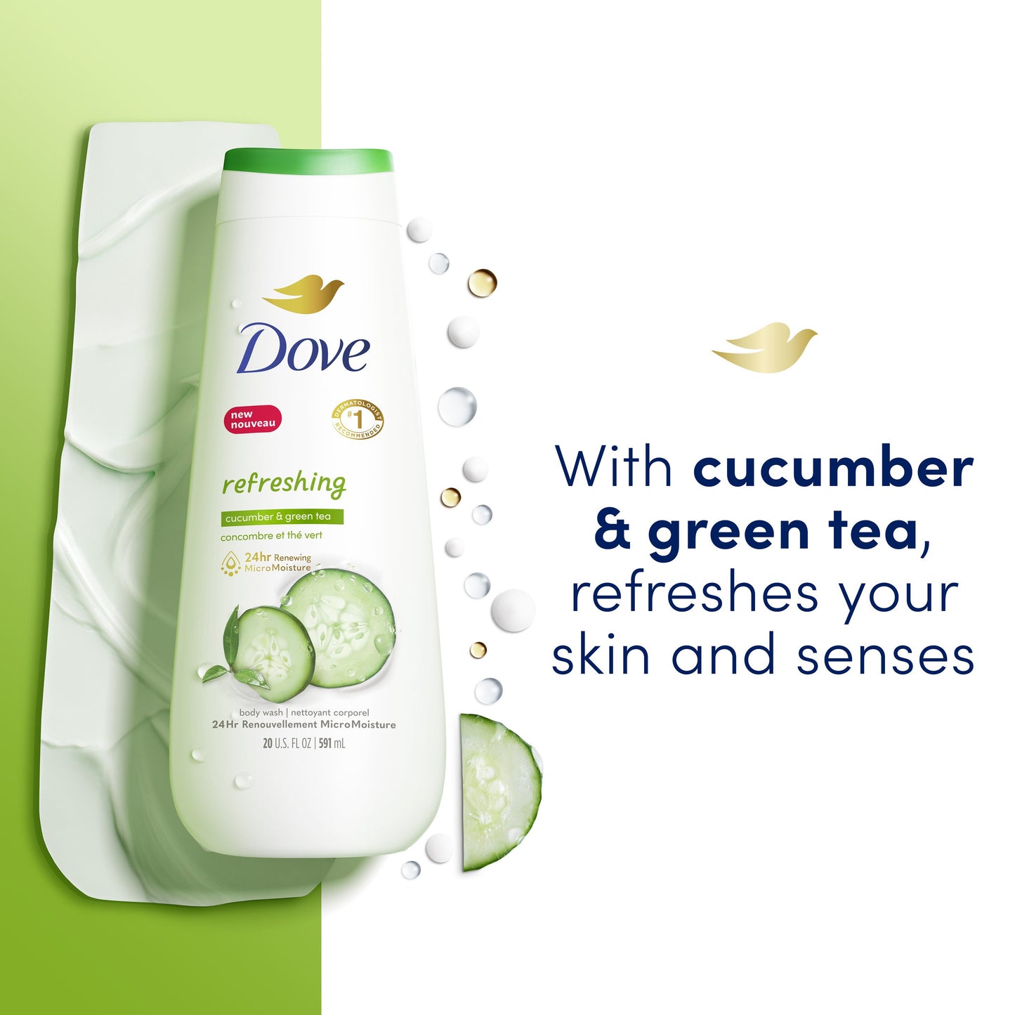 Dove Refreshing Body Wash - Cucumber & Green Tea