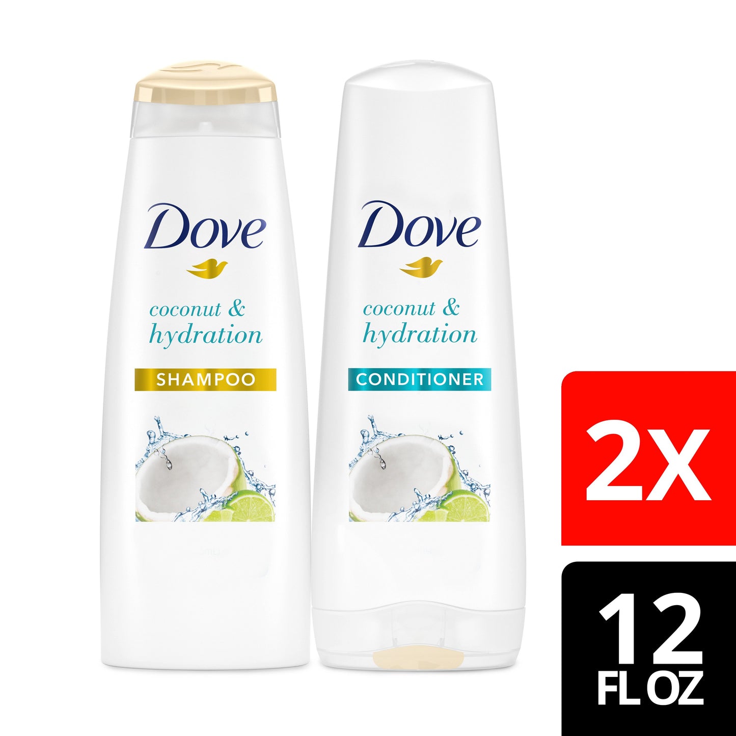 Dove Coconut & Hydration Shampoo & Conditioner, 2 Pk