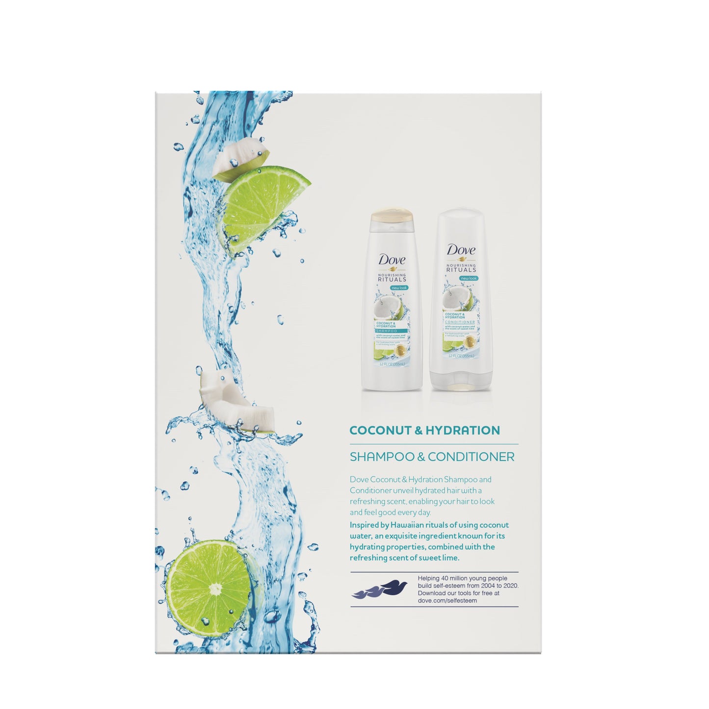 Dove Coconut & Hydration Shampoo & Conditioner, 2 Pk